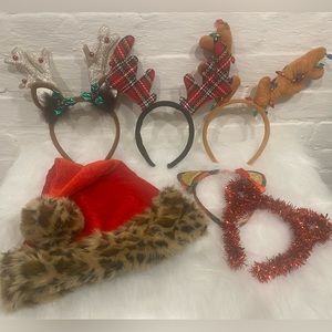 Bundle of Christmas headbands and a Santa hat 🎅